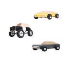 BigBlock Customs 3-car bundle featuring Matador, Wick, and Frank wooden collector cars